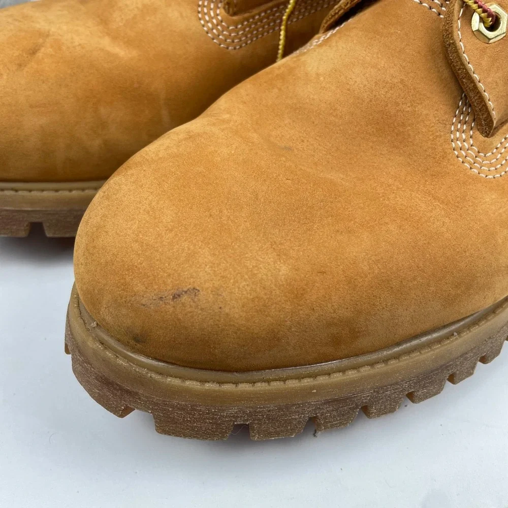 Timberland Boots Beige Premium Work Timbs Tan Beige Leather - Mens Size 13